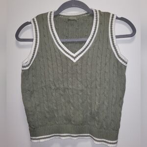 John Galt Brandy Melville Green Sweater Vest XS